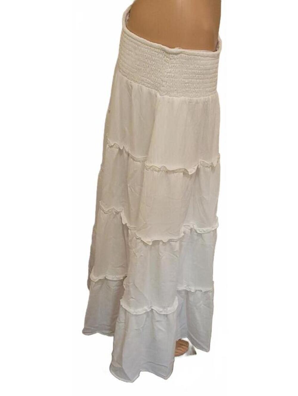 Women's Benfoly Boho Flowy Tiered Smocked Maxi Sexy Fashion Summer XL Skirt